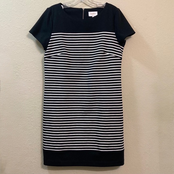 Nautica Navy and White Striped Mini Dress - Picture 1 of 9
